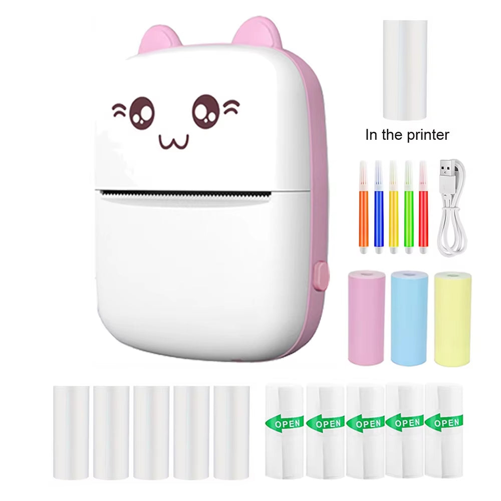 Mini Printer for Iphone and Android, Wireless Mini Photo Printer Label Printer, Portable Mini Thermal Printer for Printing Label