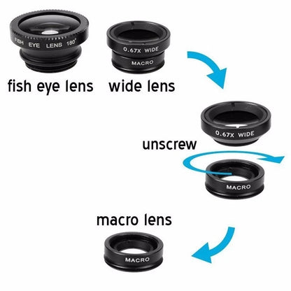 LensPro™ 3-in-1 Smartphone Camera Lens Kit