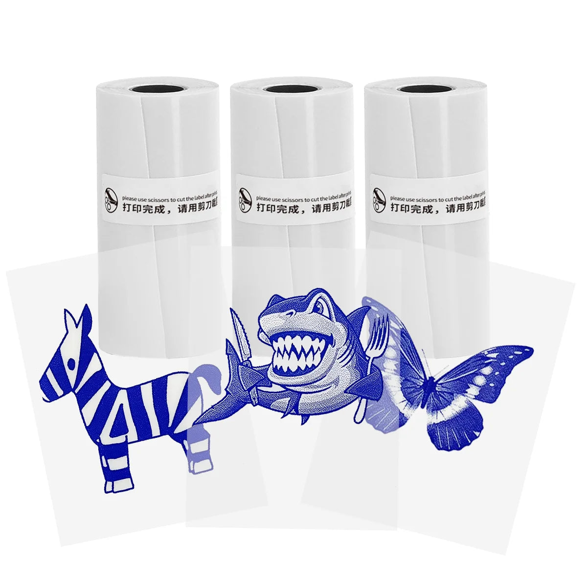 Transparent Adhesive Thermal Sticker Paper for M02/T02/M02 Sticker Photo Printer and 57Mm Width Print Mini Pocket Printer Camera