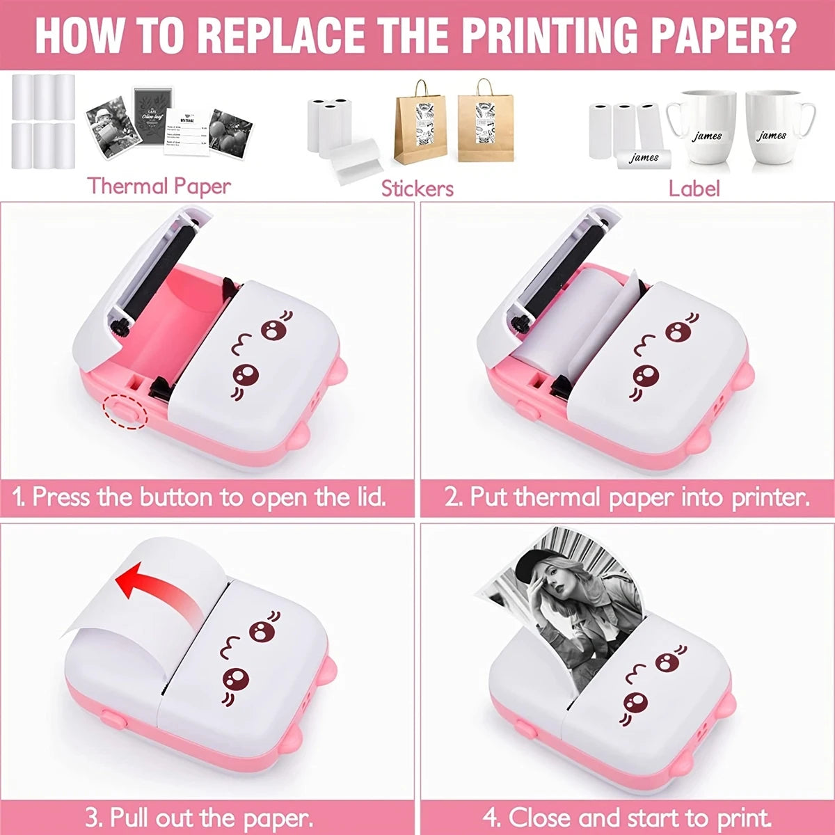 Wireless Pocket Thermal Sticker Printer