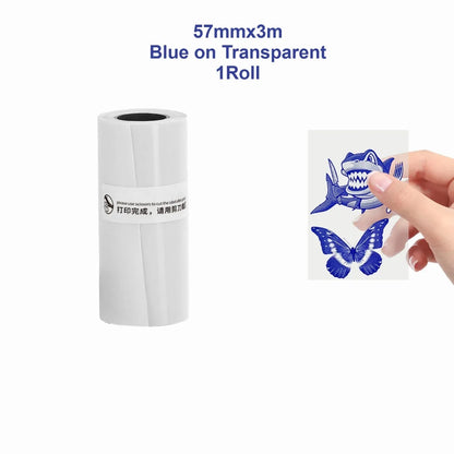 Transparent Adhesive Thermal Sticker Paper for M02/T02/M02 Sticker Photo Printer and 57Mm Width Print Mini Pocket Printer Camera