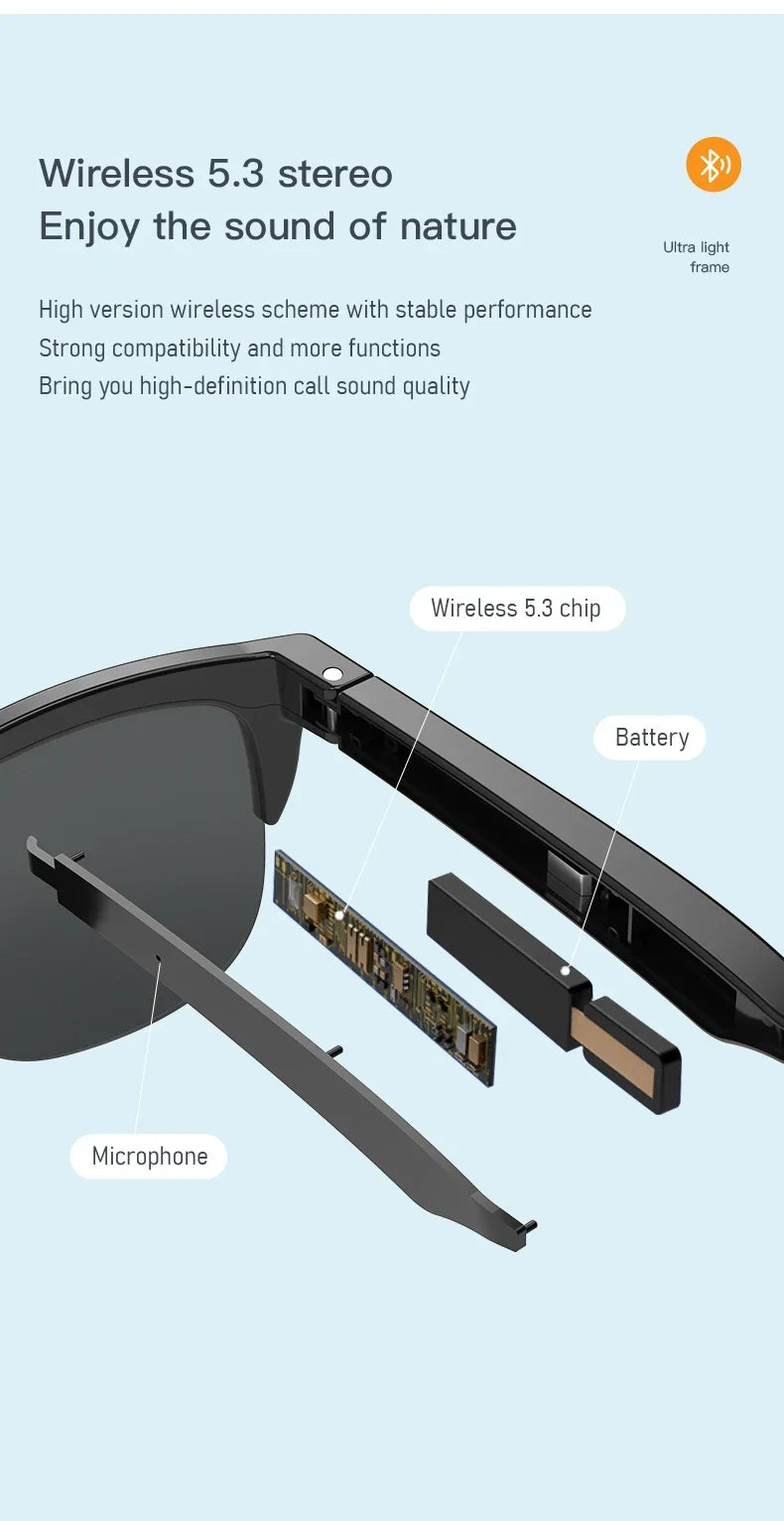 VibeShade Smart Bluetooth Audio Sunglasses
