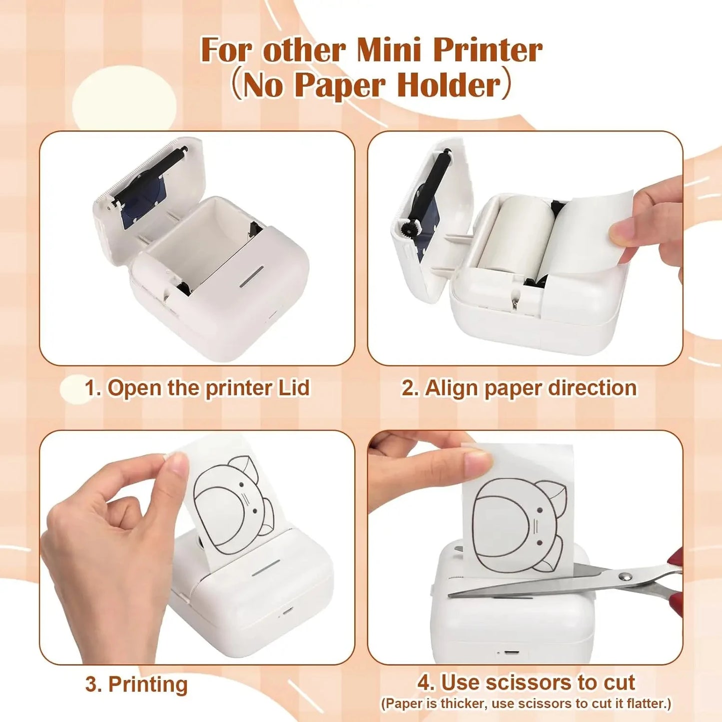 Transparent Adhesive Thermal Sticker Paper for M02/T02/M02 Sticker Photo Printer and 57Mm Width Print Mini Pocket Printer Camera