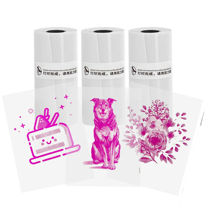 Transparent Adhesive Thermal Sticker Paper for M02/T02/M02 Sticker Photo Printer and 57Mm Width Print Mini Pocket Printer Camera