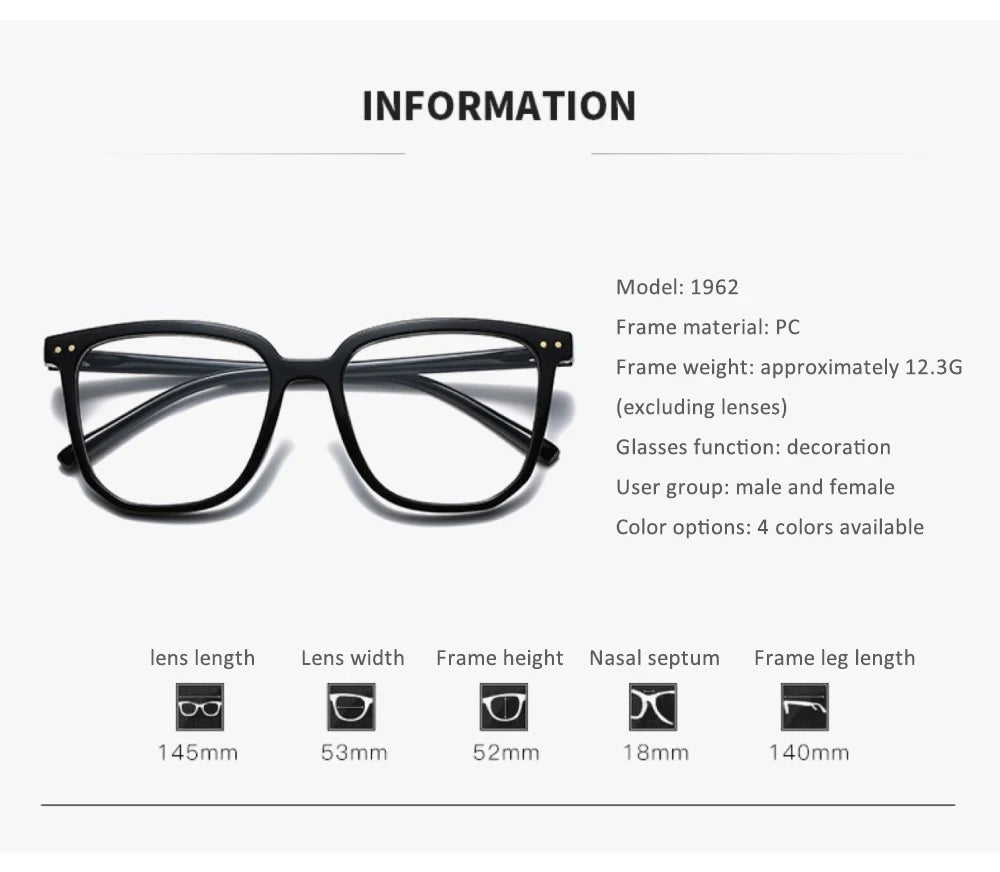Clear Frame Anti-Blue Light Glasses