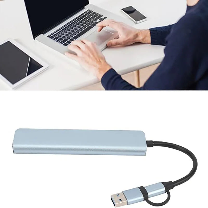 8-in-1 USB-C Hub Adapter for MacBook Pro/Air, iPad Pro, iPhone 15 & Laptop