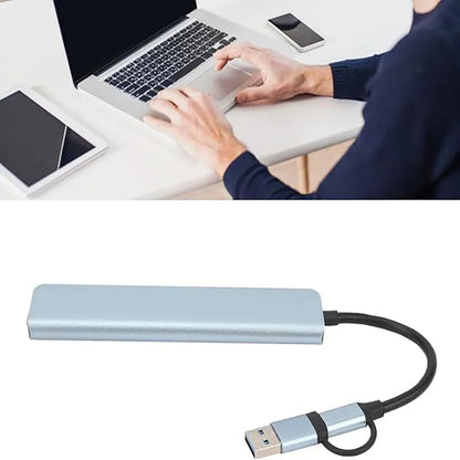 8-in-1 USB-C Hub Adapter for MacBook Pro/Air, iPad Pro, iPhone 15 & Laptop