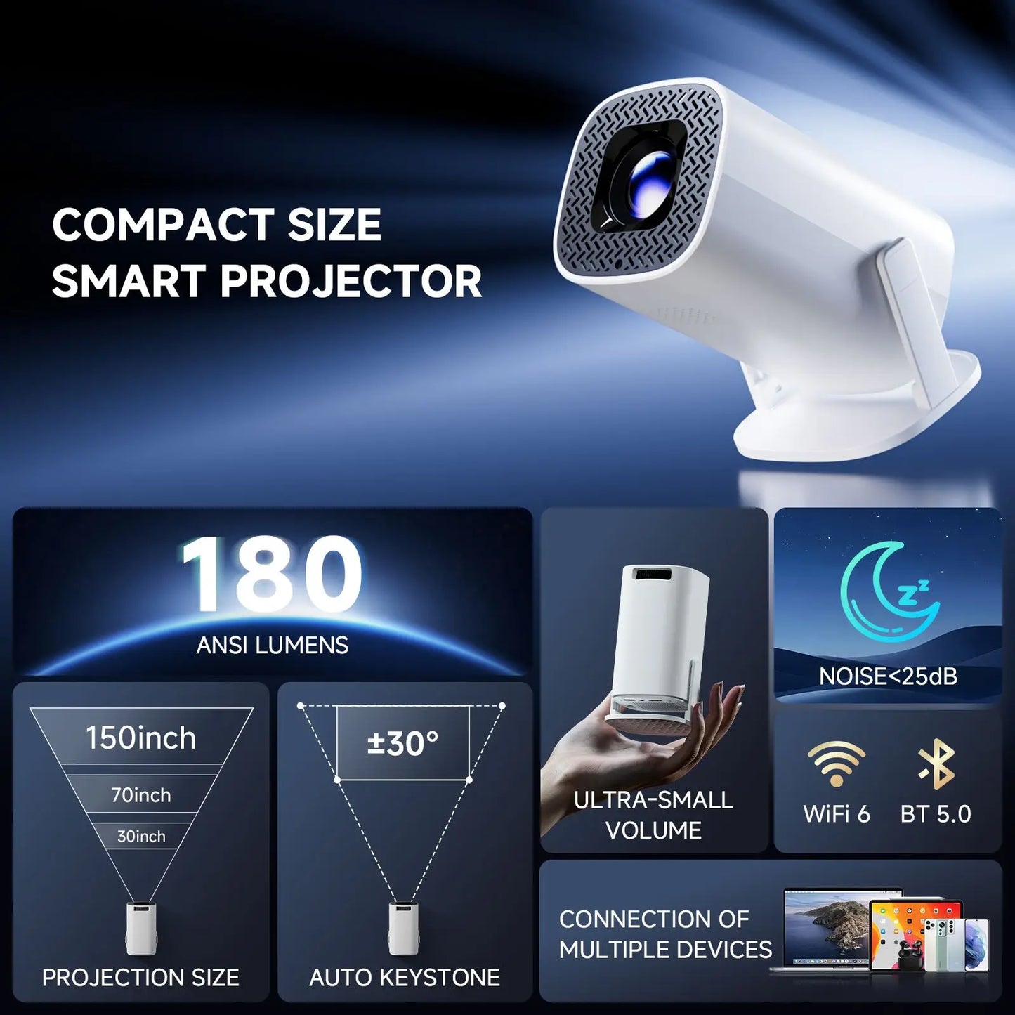 CinemaGo™ Portable Mini Projector- Turn Any Room Into a Cinema