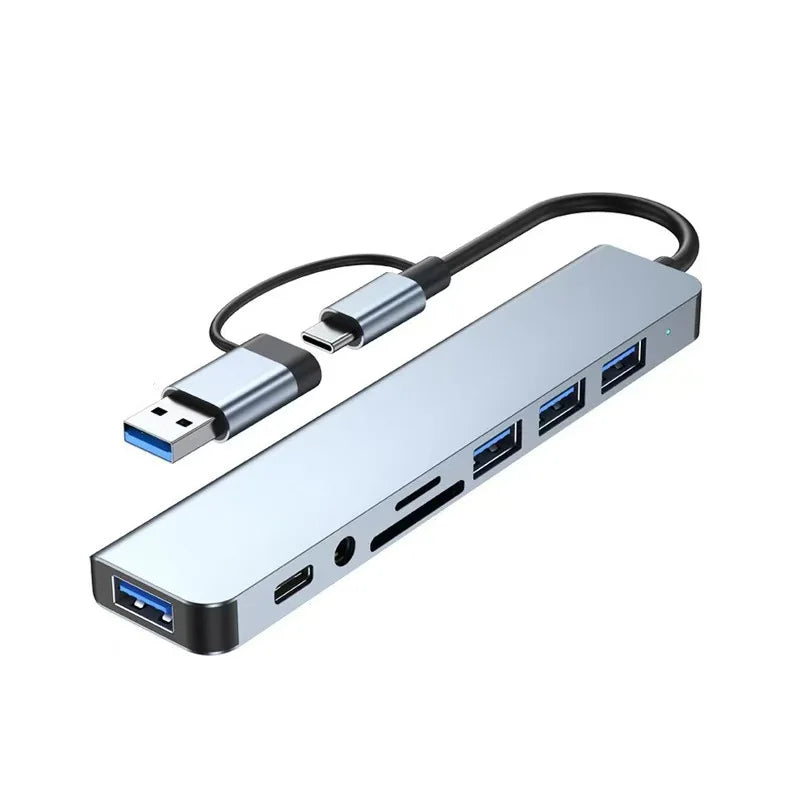 8-in-1 USB-C Hub Adapter for MacBook Pro/Air, iPad Pro, iPhone 15 & Laptop