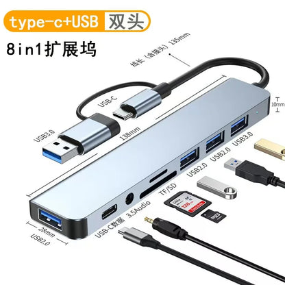 8-in-1 USB-C Hub Adapter for MacBook Pro/Air, iPad Pro, iPhone 15 & Laptop