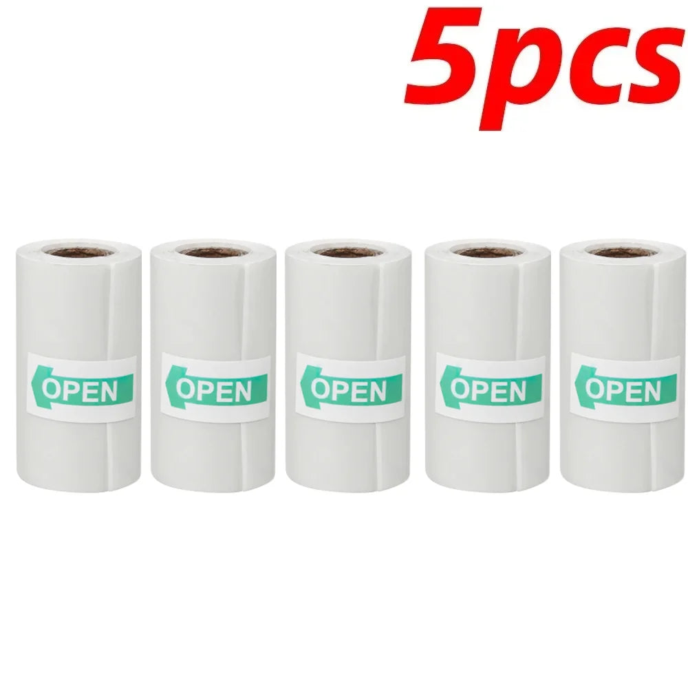 Transparent Adhesive Thermal Sticker Paper for M02/T02/M02 Sticker Photo Printer and 57Mm Width Print Mini Pocket Printer Camera