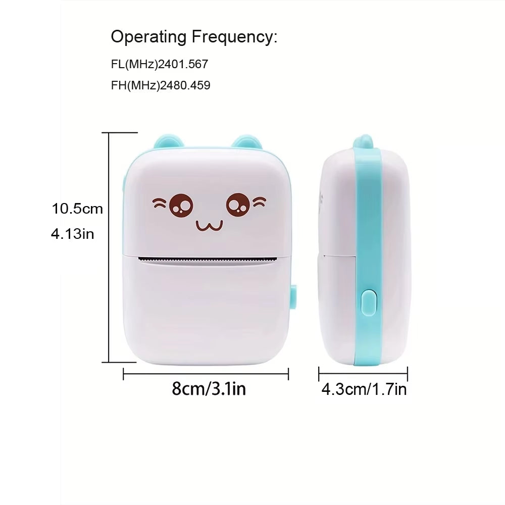 Mini Printer for Iphone and Android, Wireless Mini Photo Printer Label Printer, Portable Mini Thermal Printer for Printing Label
