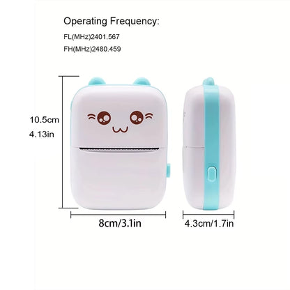 Mini Printer for Iphone and Android, Wireless Mini Photo Printer Label Printer, Portable Mini Thermal Printer for Printing Label